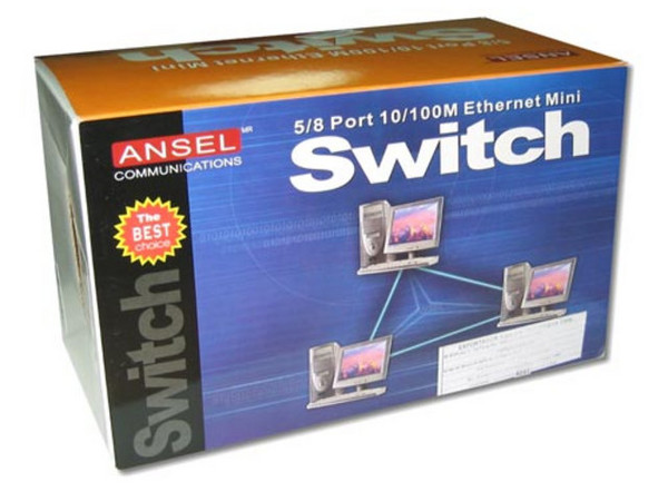 Switch Ansel de 5 puertos 10/100