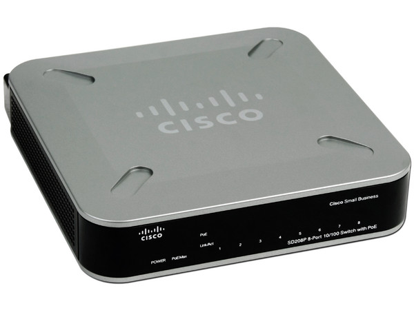 Switch Cisco Small Business SD208P de 8 Puertos, 10/100Mbps, PoE