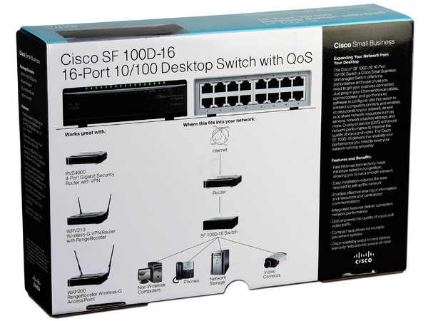 Switch Cisco Small Business 100D-16 de 16 Puertos