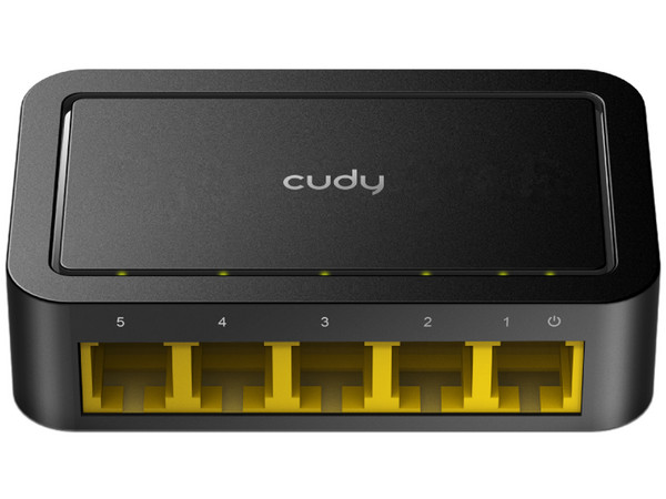 Switch Cudy FS105D de 5 Puertos de 10/100Mbps, No Administrable. Color Negro.