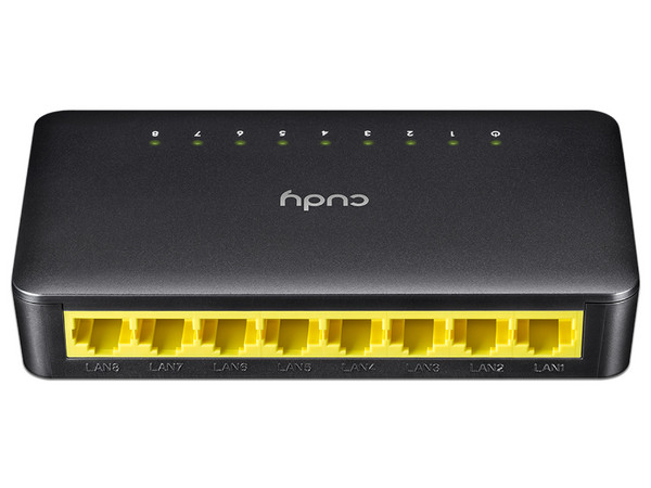 Switch Cudy FS108D de 8 Puertos de 10/100 Mbit/s, No Administrable. Color Negro.