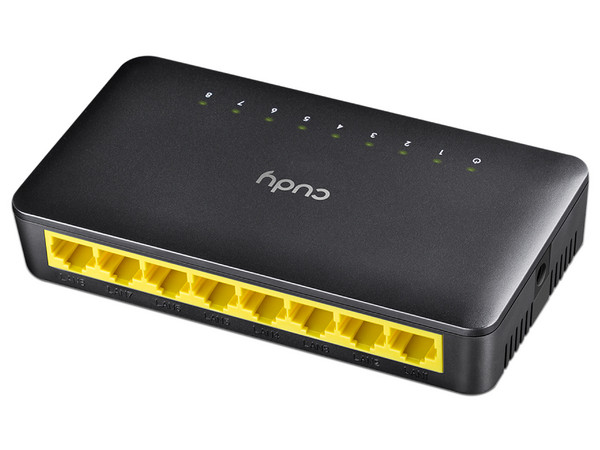 Switch Cudy FS108D de 8 Puertos de 10/100 Mbit/s, No Administrable. Color Negro.