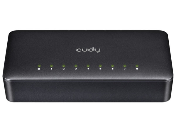 Switch Cudy FS108D de 8 Puertos de 10/100 Mbit/s, No Administrable. Color Negro.