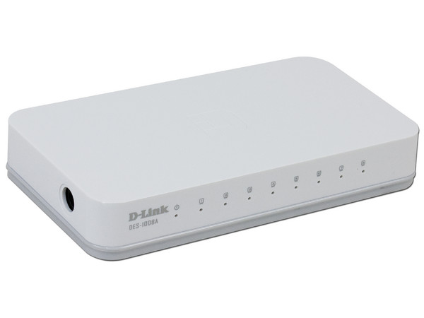 Switch D-Link DES-1008A de 8 Puertos 10/100 Mbps.