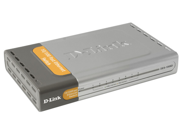 Switch D-Link DES-1008D de 8 Puertos 10/100Mbps