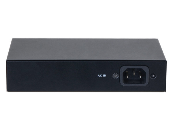 Switch Dahua PFS3005-4GT-36 de 5 puertos Gigabit Ethernet, 4 puertos PoE, 30W.