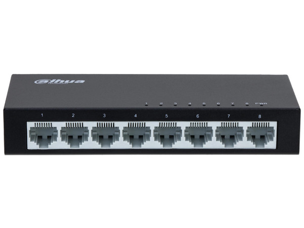 Switch DAHUA PFS3008-8ET-L, 8 Puertos 10/100, Conmutación 1.6 Gbps, Diseño Compacto, Capa 2.