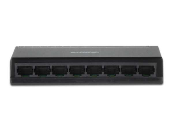 Switch Dahua DH-PFS3008-8GT-L con 8 Puertos Ethernet 10/100/1000Mbps.