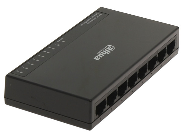 Switch Gigabit Dahua DH-PFS3008-8GT-L de 8 Puertos, Gigabit 10/100/1000 Mbps.