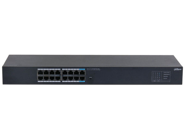 Switch DH-SG1016, 16 Puertos Gigabit Ethernet 10/100/1000, Diseño Compacto, Capa 2, Switching 1.6 Gbps, Velocidad de Reenvío 23.81 Mbps.
