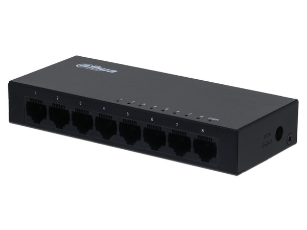 Switch Dahua PFS3008-8GT de 8 puertos Gigabit Ethernet.