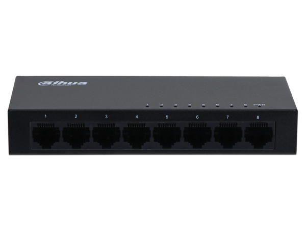 Switch Dahua PFS3008-8GT de 8 puertos Gigabit Ethernet.