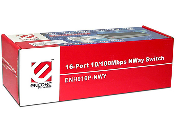 Switch  ENCORE, Full duplex / Half duplex, 16 Puertos, 10/100Mbps.