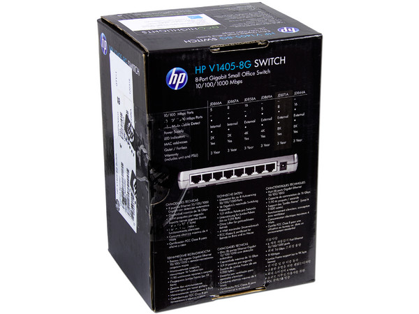 Switch HP V1405-8G de 8 Puertos 10/100/1000 Mbps.