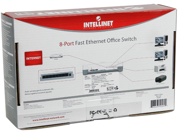 Switch INTELLINET de 8 Puertos 10/100Mbps          