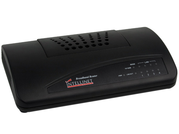 Ruteador INTELLINET Cable/DSL con 4 puertos de10/100Mbps.