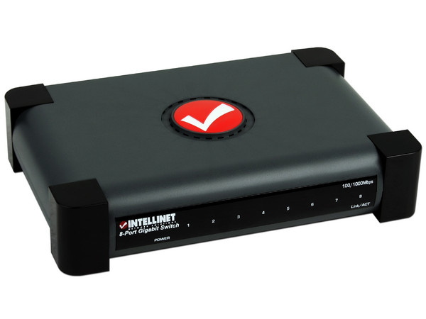 Switch INTELLINET Gigabit de 8 Puertos 10/100/1000 Mbps