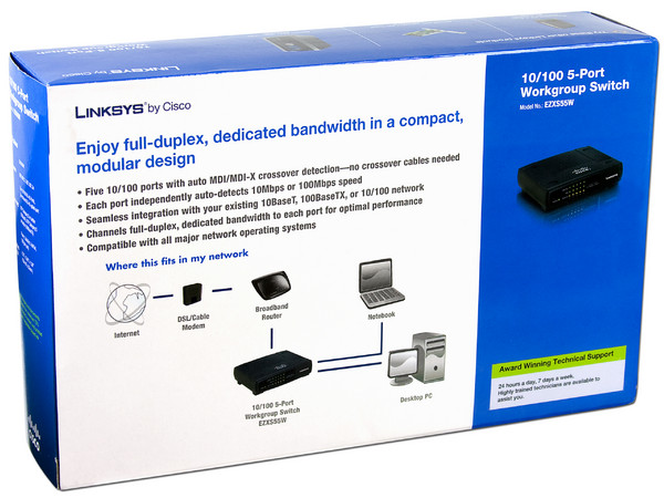 Switch Linksys de 5 Puertos, 10/100Mbps