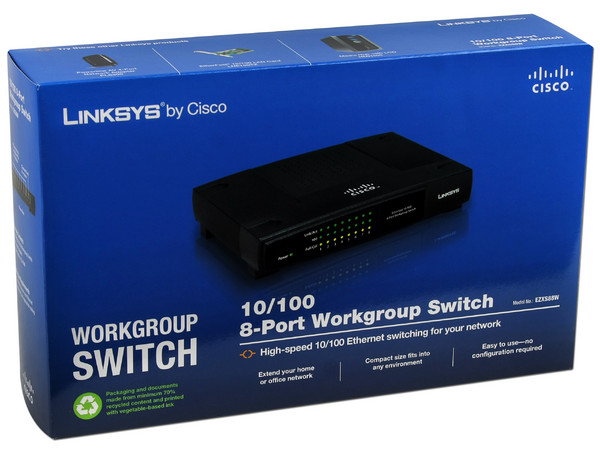 Workgroup Switch Linksys de 8 Puertos, 10/100Mbps