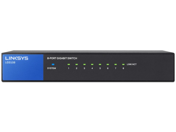 Switch Gigabit LINKSYS LGS108 de 8 Puertos, 10/100/1000 Mbps