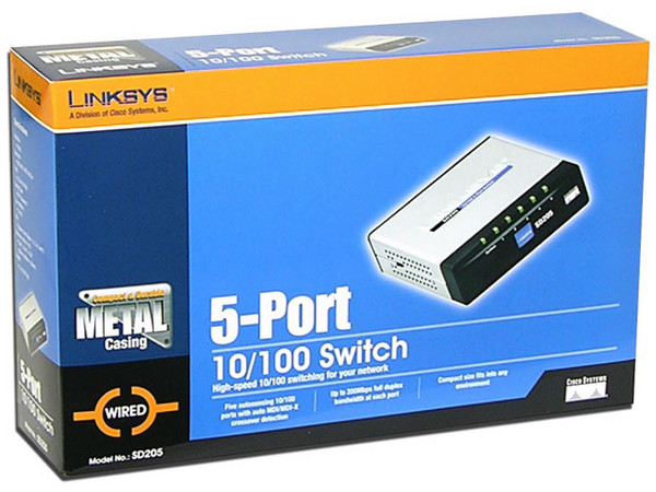 Switch Linksys de 5 Puertos 10/100Mbps