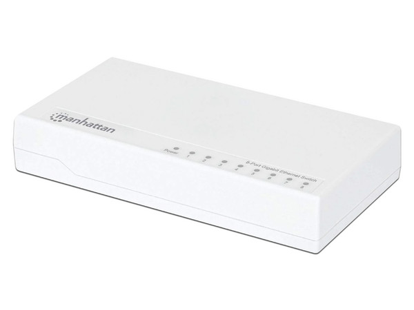 Switch Manhattan de 8 puertos Gigabit Ethernet, 10/100/1000 Mbps.