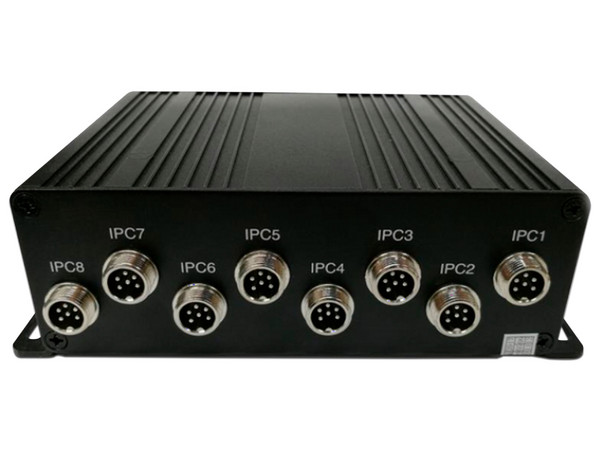 Switch Meriva Streamax MSWITCH, PON Móvil, 8 Puertos DIN 6PIN, 8–36 VCD, Alta Resistencia.