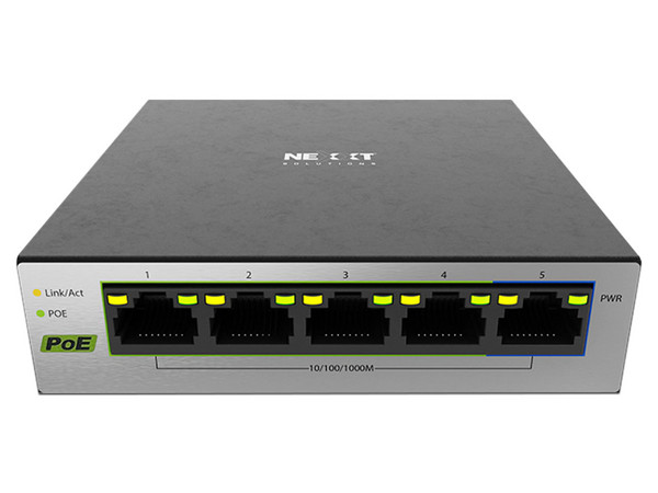 Switch Nexxt NW235NXT02, 5 Puertos RJ-45 10/100/1000 Mbps, Color Negro.