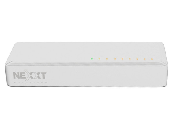 Switch Nexxt NW235NXT03, 8 Puertos RJ-45 10/100/1000 Mbps, Color Blanco.