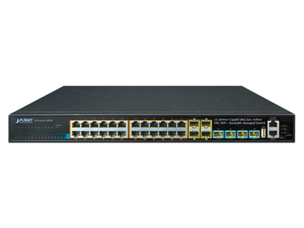 Switch Administrable Planet SGS-6341-24P4X, 24 Puertos PoE 10/100/1000T, 4 puertos SFP+.