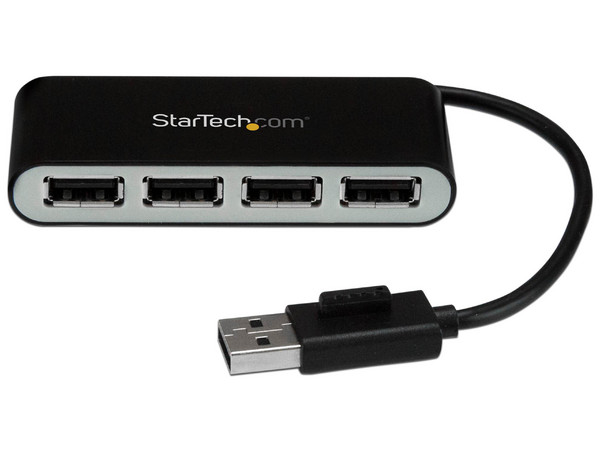 Hub USB 2.0 StarTech ST4200MINI2-USB con 4 Puertos y Alimentación por Bus. Color Negro.