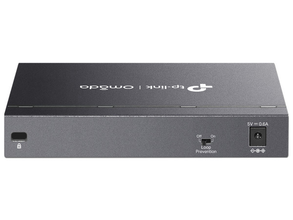 Switch TP-Link Omada DS108G, 8 puertos, 10/100/1000Mbps, 16 Gbit/s, no administrable, color negro.