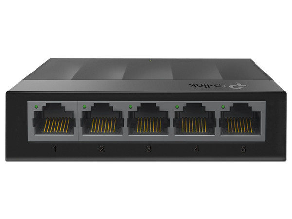 Switch TP-Link LS1005G(UN) de 5 puertos10/100/1000 Mbps, No Administrable. Color Negro.