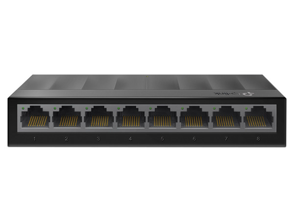Switch TP-Link LS1008G(UN) de 8 puertos 10/100/1000Mbps. Color Negro.