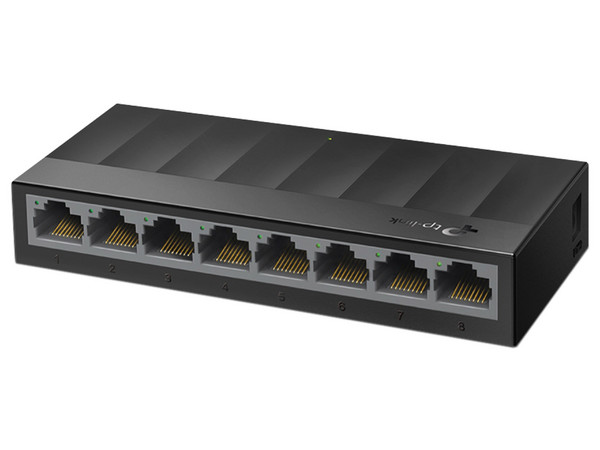 Switch TP-Link LS1008G(UN) de 8 puertos 10/100/1000Mbps. Color Negro.