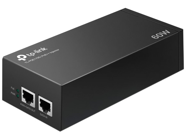 Inyector de Corriente Tp-Link TL-POE170S, 2 puertos Gigabit Ethernet, PoE, 60W, Color Negro.