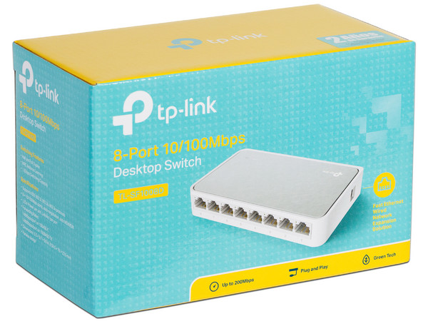 Switch TP-LINK de 8 Puertos, 10/100 Mbps.