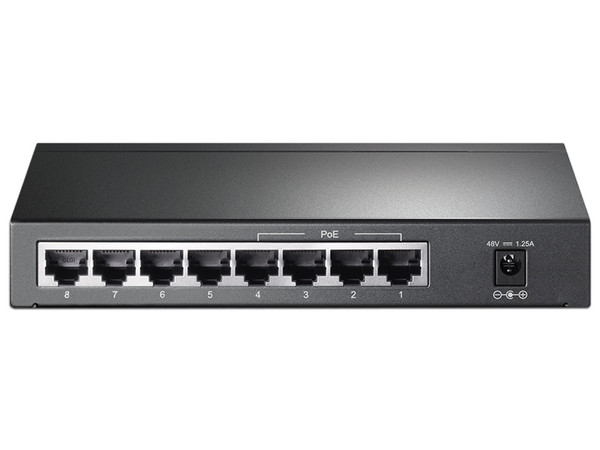 Switch Gigabit TP-LINK de 8 puertos 10/100/1000Mbps, PoE (4 puertos).