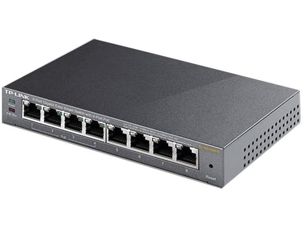 Switch Tp-Link Smart de 8 puertos Gigabit con 4 puertos PoE.