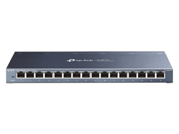 Switch TP-Link de 16 puertos RJ-45 10/100/1000 Mbps.
