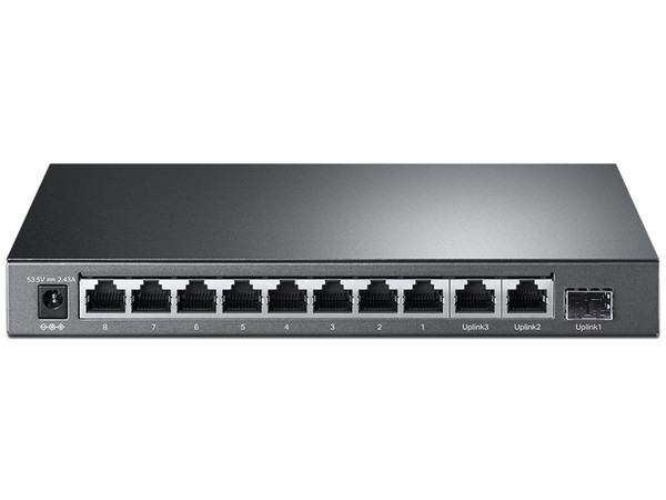 Switch Gigabit TP-LINK TL-SL1311MP, 8 puertos RJ45 de 10/100 Mbps, 2 puertos Gigabit RJ45, 1 puerto Gigabit SFP.