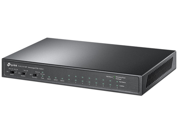 Switch Gigabit TP-LINK TL-SL1311MP, 8 puertos RJ45 de 10/100 Mbps, 2 puertos Gigabit RJ45, 1 puerto Gigabit SFP.