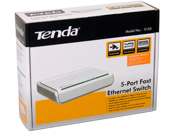 Switch Tenda de 5 Puertos, 10/100Mbps.