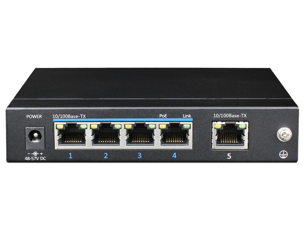 Switch UTEPO de 4 puertos PoE, 1 puerto SFP 10/100 Mbps, con soporte para VLAN.