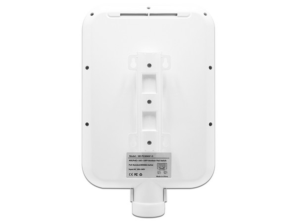 Switch PoE Wi-Tek WIPS306GFO para exterior de  4 puertos Gigabit PoE af/at, 1 puerto Uplink Gigabit y 1 puerto SFP Gigabit, Presupuesto 65W.