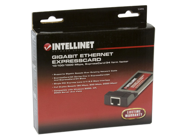 Expresscard Intellinet Gigabit Ethernet para laptop