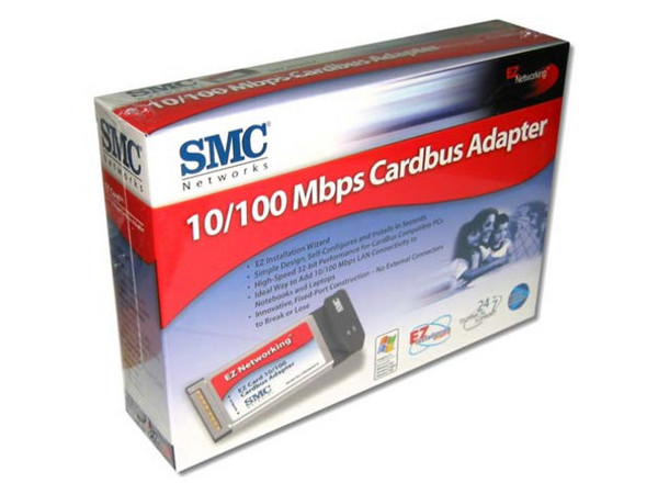 Tarjeta de Red SMC para Laptop 10/100Mbps, 32Bits, PCMCIA PC Card