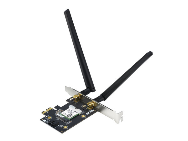 Tarjeta de Red ASUS PCE-AX1800, Wi-Fi 6 Dual Band, Tecnología OFDMA y MU-MIMO, Bluetooth Integrado.