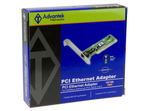 Tarjeta de Red Advantek, 10/100 Ethernet PCI.