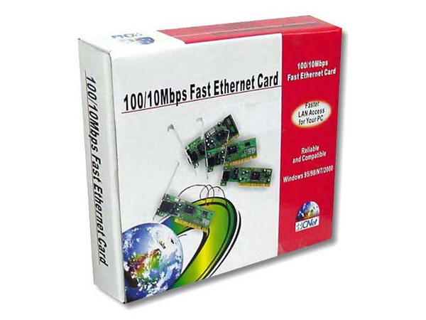 Tarjeta de RED Marca CNET 10/100 Mbps, PCI full duplex con WAKE ON LAN Compatible con: Linux/Win95/98/Me/2000/NT.